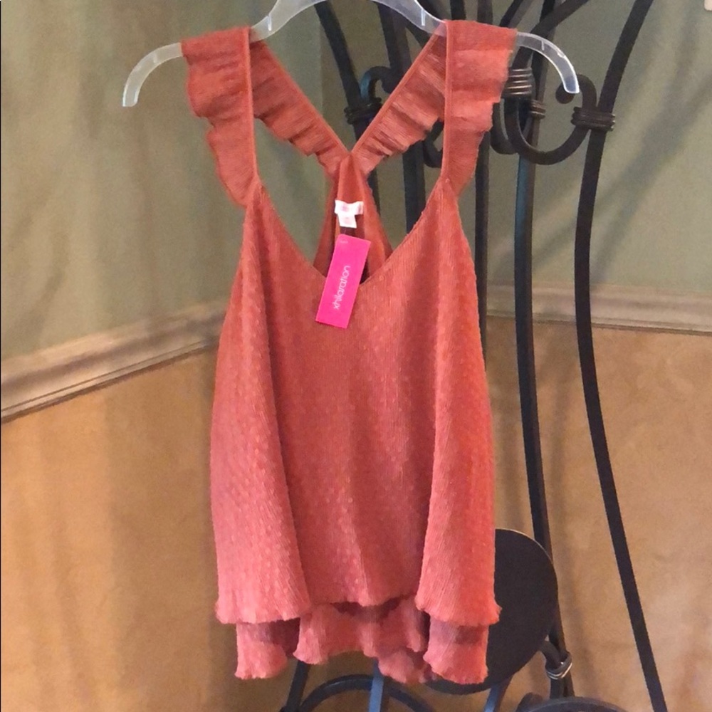 Sleeveless Burnt Orange Top